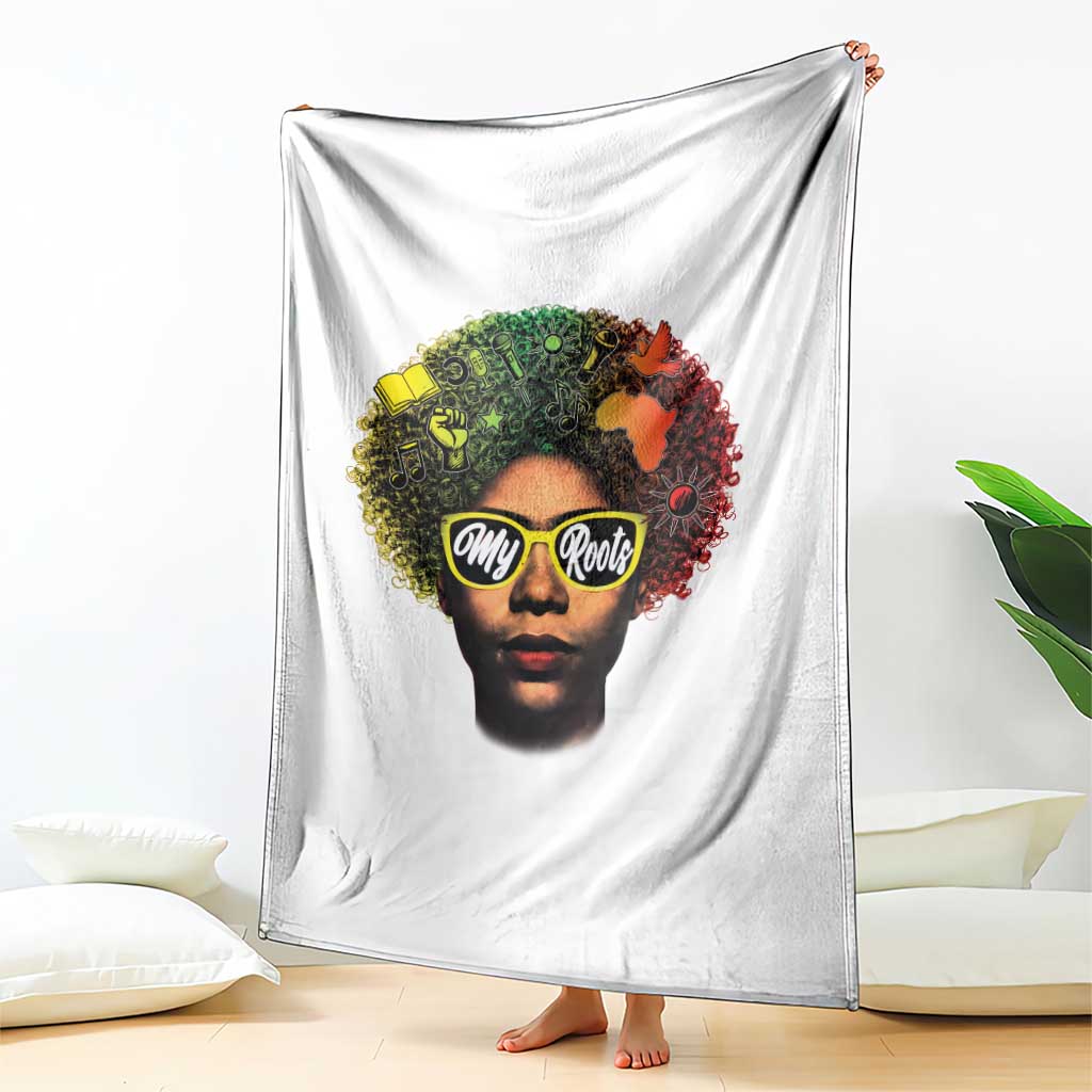 Black History Month Throw Blanket My Roots African American Pride Gift TS12 Print Your Wear