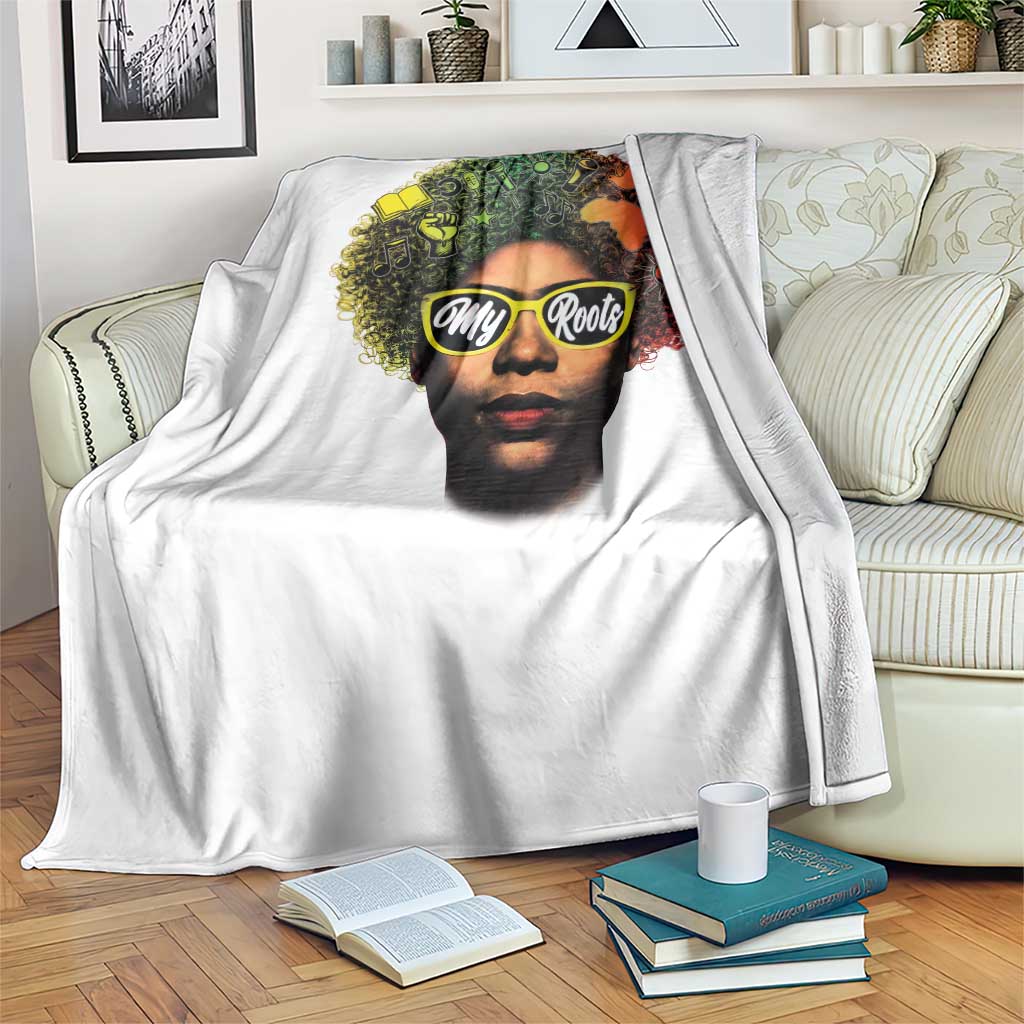 Black History Month Throw Blanket My Roots African American Pride Gift TS12 Print Your Wear