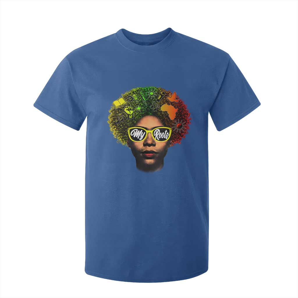 Black History Month T Shirt For Kid My Roots African American Pride Gift TS12 Royal Blue Print Your Wear