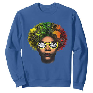 Black History Month Sweatshirt My Roots African American Pride Gift TS12 Royal Blue Print Your Wear
