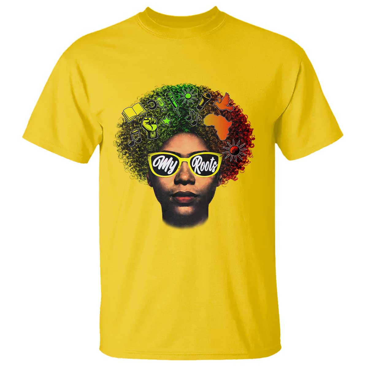 Black History Month T Shirt My Roots African American Pride Gift TS12 Daisy Print Your Wear