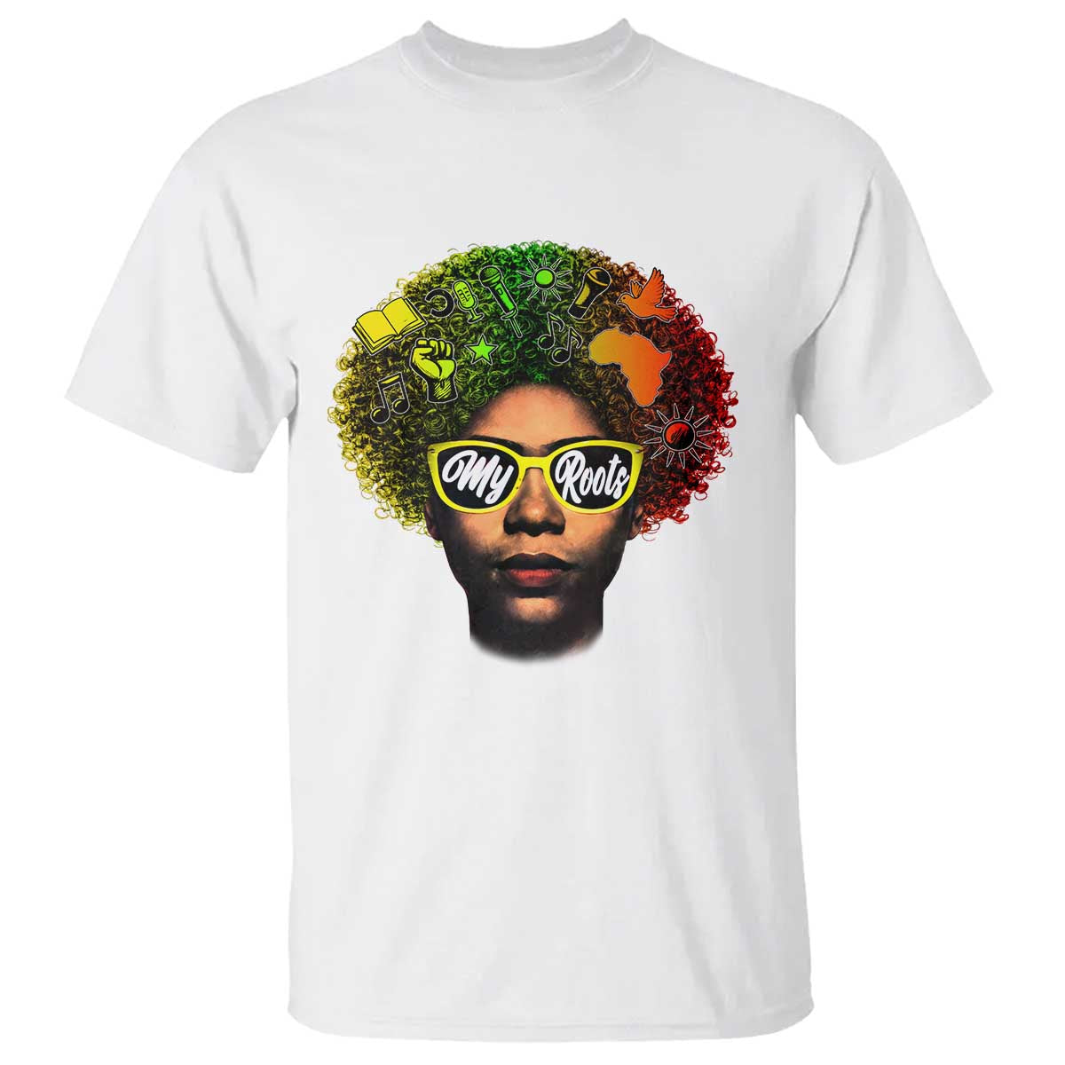 Black History Month T Shirt My Roots African American Pride Gift TS12 White Print Your Wear
