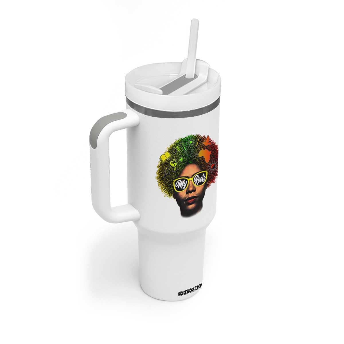 Black History Month Tumbler With Handle My Roots African American Pride Gift TS12 Print Your Wear
