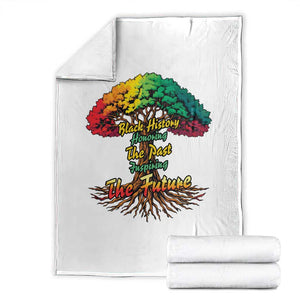 Black History Month Quote Throw Blanket Inspiring The Future Honoring The Past TS12 White Print Your Wear