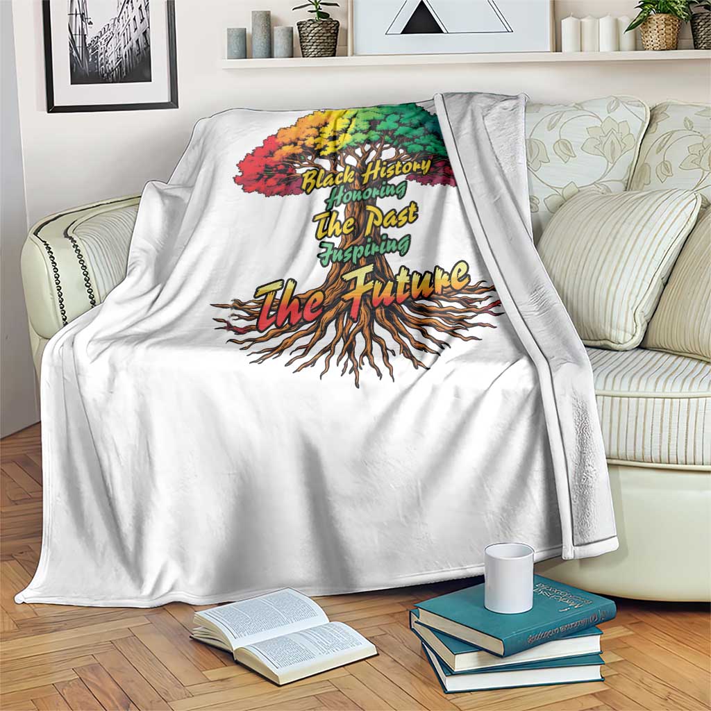 Black History Month Quote Throw Blanket Inspiring The Future Honoring The Past TS12 Print Your Wear
