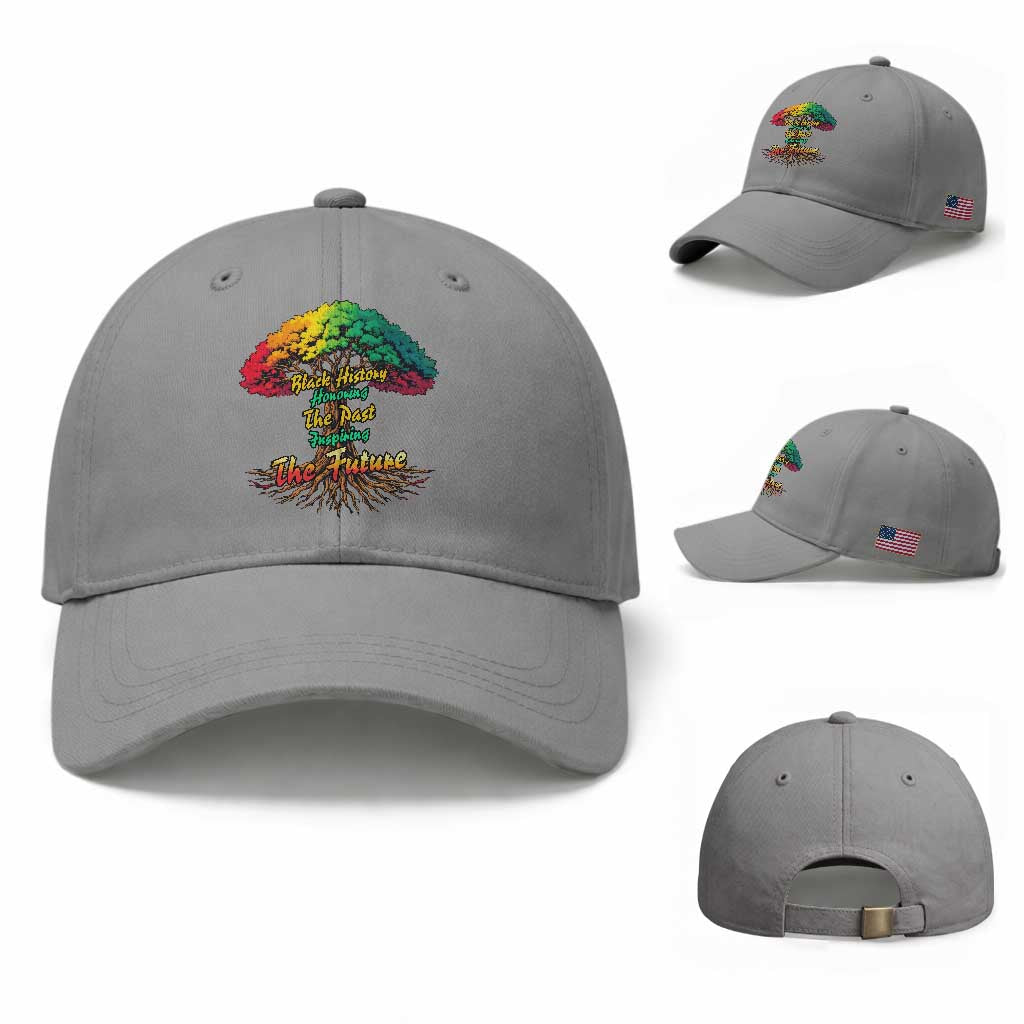 Black History Month Quote Baseball Cap Inspiring The Future Honoring The Past TS12 Baseball Cap Universal Fit Sport Gray Print Your Wear