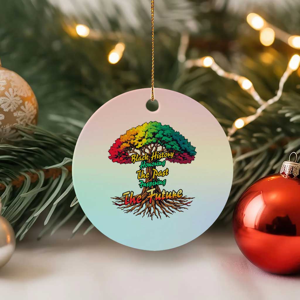 Black History Month Quote Ceramic Ornament Inspiring The Future Honoring The Past TS12 1pc Pastel Print Your Wear