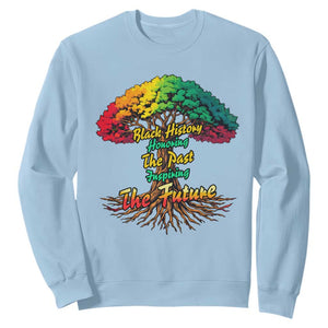 Black History Month Quote Sweatshirt Inspiring The Future Honoring The Past TS12 Light Blue Print Your Wear