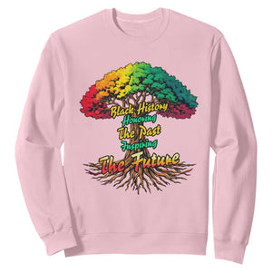 Black History Month Quote Sweatshirt Inspiring The Future Honoring The Past TS12 Light Pink Print Your Wear