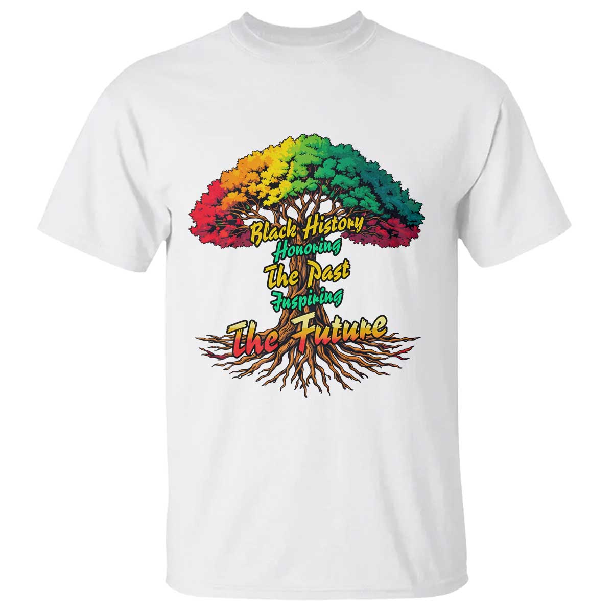 Black History Month Quote T Shirt Inspiring The Future Honoring The Past TS12 White Print Your Wear