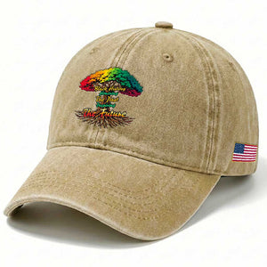 Black History Month Quote Washed Cotton Baseball Cap Inspiring The Future Honoring The Past TS12 Print Your Wear