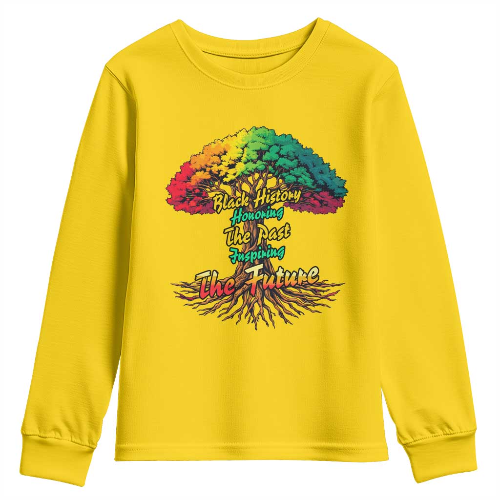 Black History Month Quote Youth Sweatshirt Inspiring The Future Honoring The Past TS12 Daisy Print Your Wear