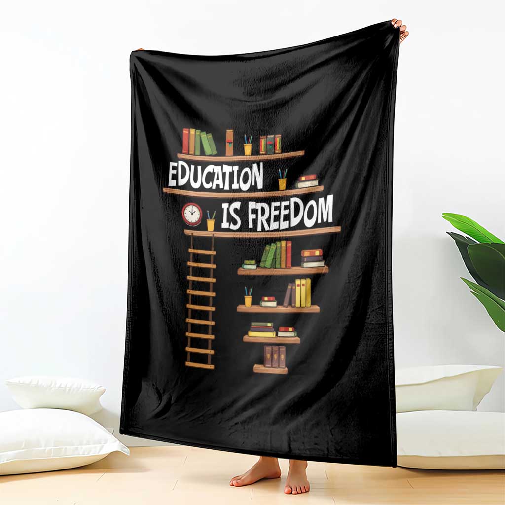 Education Is Freedom Throw Blanket African American History Africa Map Books TS12 Print Your Wear