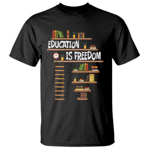 Education Is Freedom T Shirt African American History Africa Map Books TS12 Black Print Your Wear