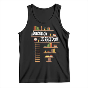 Education Is Freedom Tank Top African American History Africa Map Books TS12 Black Print Your Wear
