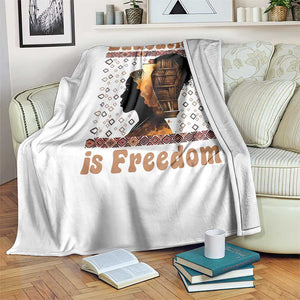 Education Is Freedom Throw Blanket Black History Women Teacher Gift TS12 Print Your Wear