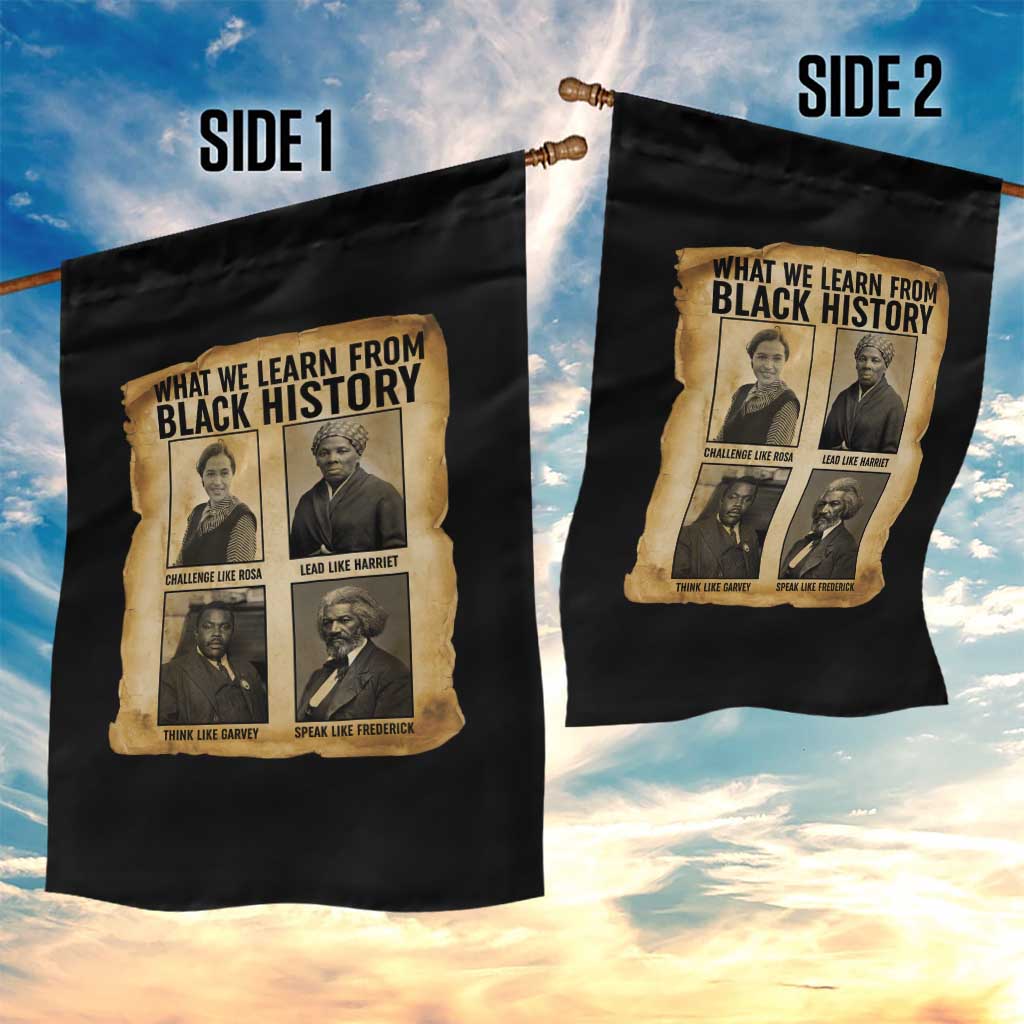 What We Learn From Black History Garden Flag Vintage African American Leaders TS12 Print Your Wear