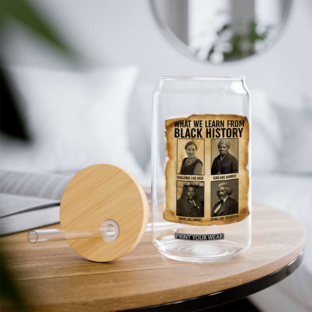 What We Learn From Black History Glass Can Vintage African American Leaders TS12 Print Your Wear