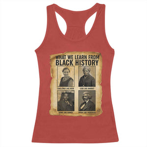 What We Learn From Black History Racerback Tank Top Vintage African American Leaders TS12 Red Print Your Wear