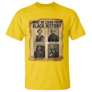 What We Learn From Black History T Shirt Vintage African American Leaders TS12 Daisy Print Your Wear