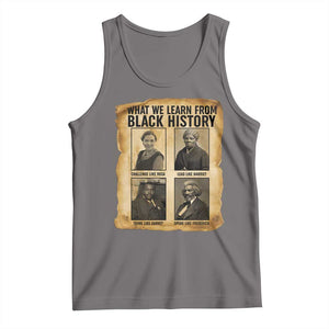 What We Learn From Black History Tank Top Vintage African American Leaders TS12 Deep Heather Print Your Wear