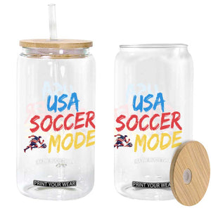 USA Soccer Mode Glass Can United States Team Pride TS12 Print Your Wear