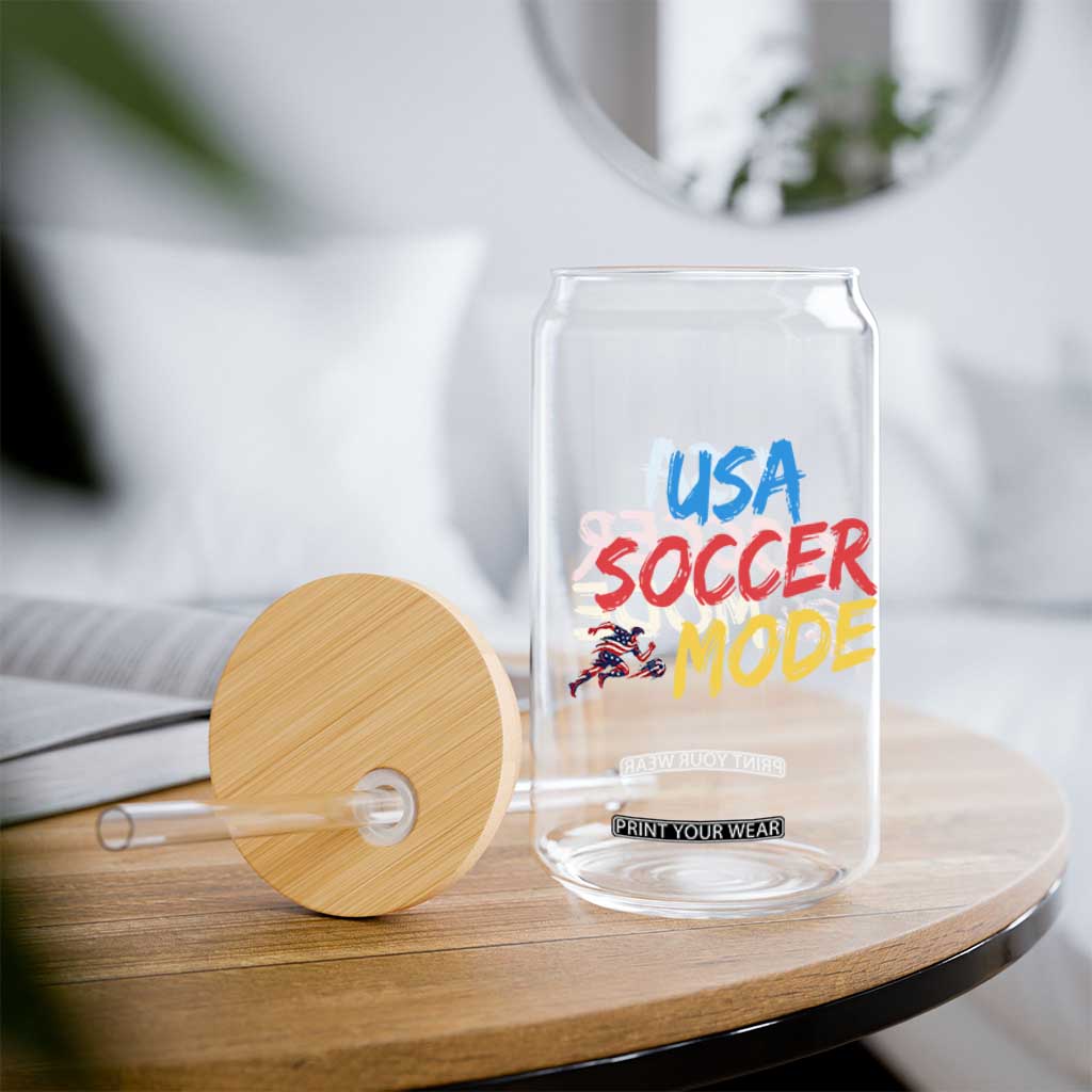USA Soccer Mode Glass Can United States Team Pride TS12 Print Your Wear