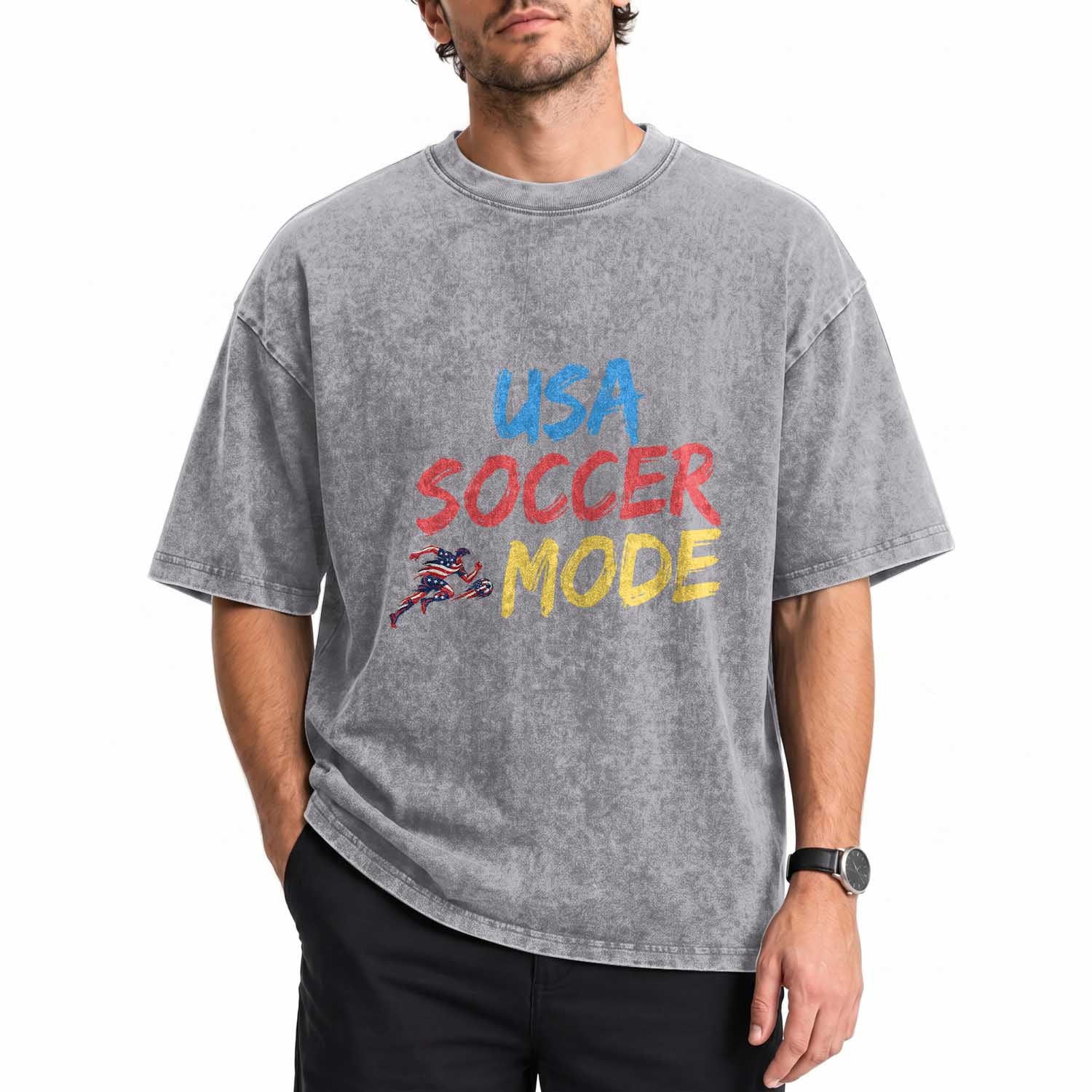 USA Soccer Mode Washed Cotton T-Shirt United States Team Pride