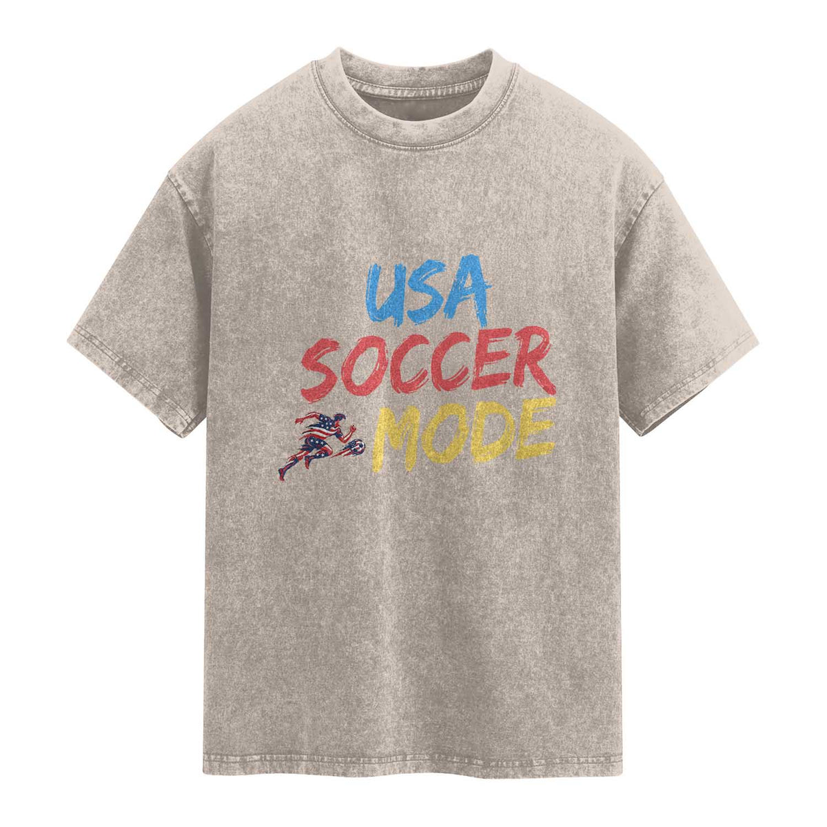 USA Soccer Mode Washed Cotton T-Shirt United States Team Pride