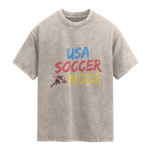 USA Soccer Mode Washed Cotton T-Shirt United States Team Pride