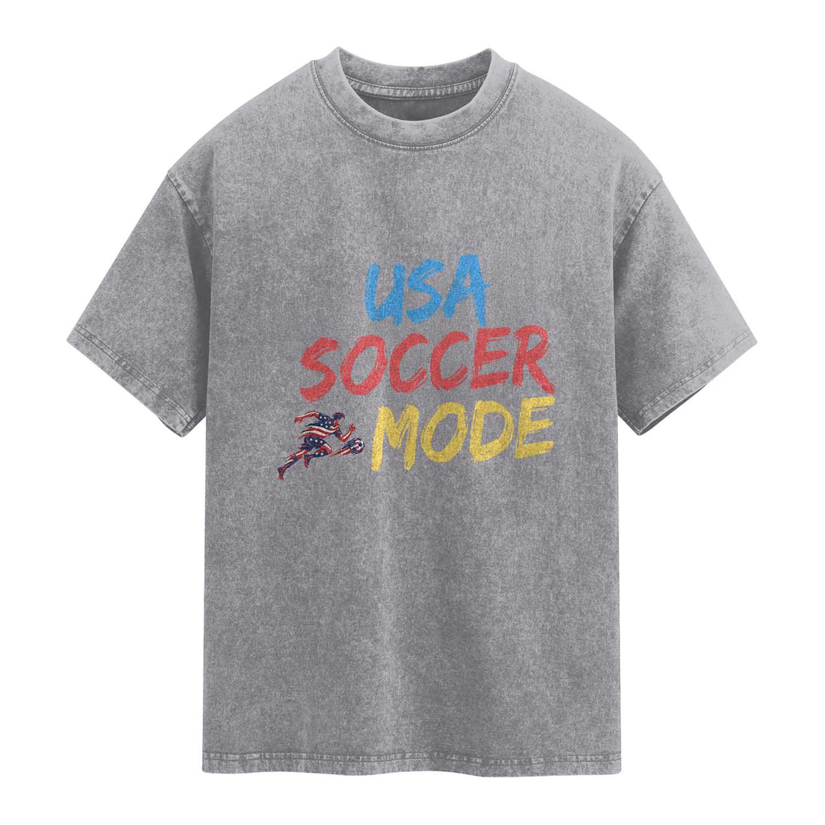 USA Soccer Mode Washed Cotton T-Shirt United States Team Pride