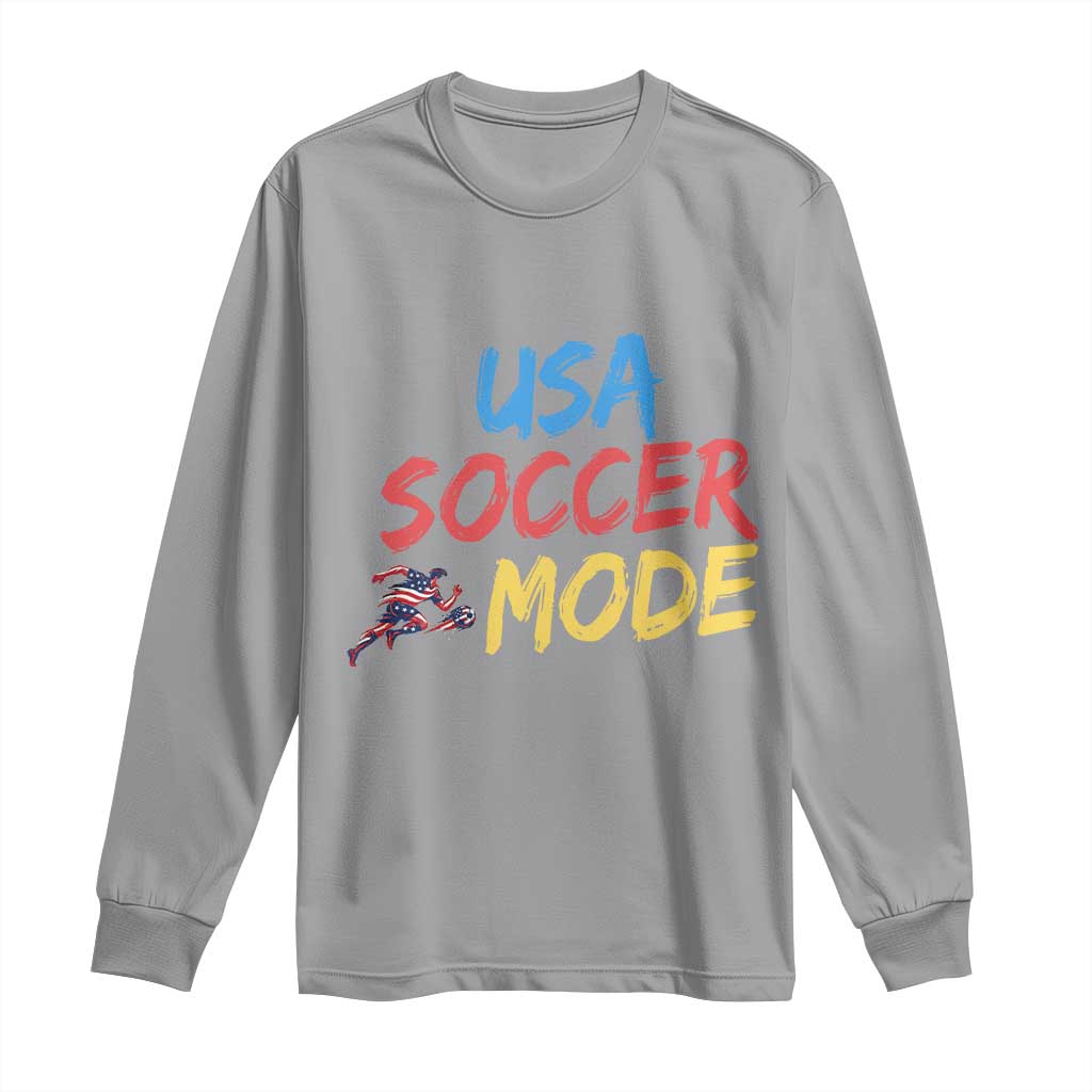 USA Soccer Mode Long Sleeve Shirt United States Team Pride TS12 Sport Gray Print Your Wear
