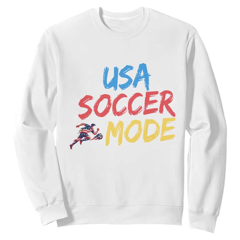 USA Soccer Mode Sweatshirt United States Team Pride TS12 White Print Your Wear