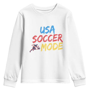 USA Soccer Mode Youth Sweatshirt United States Team Pride TS12 White Print Your Wear