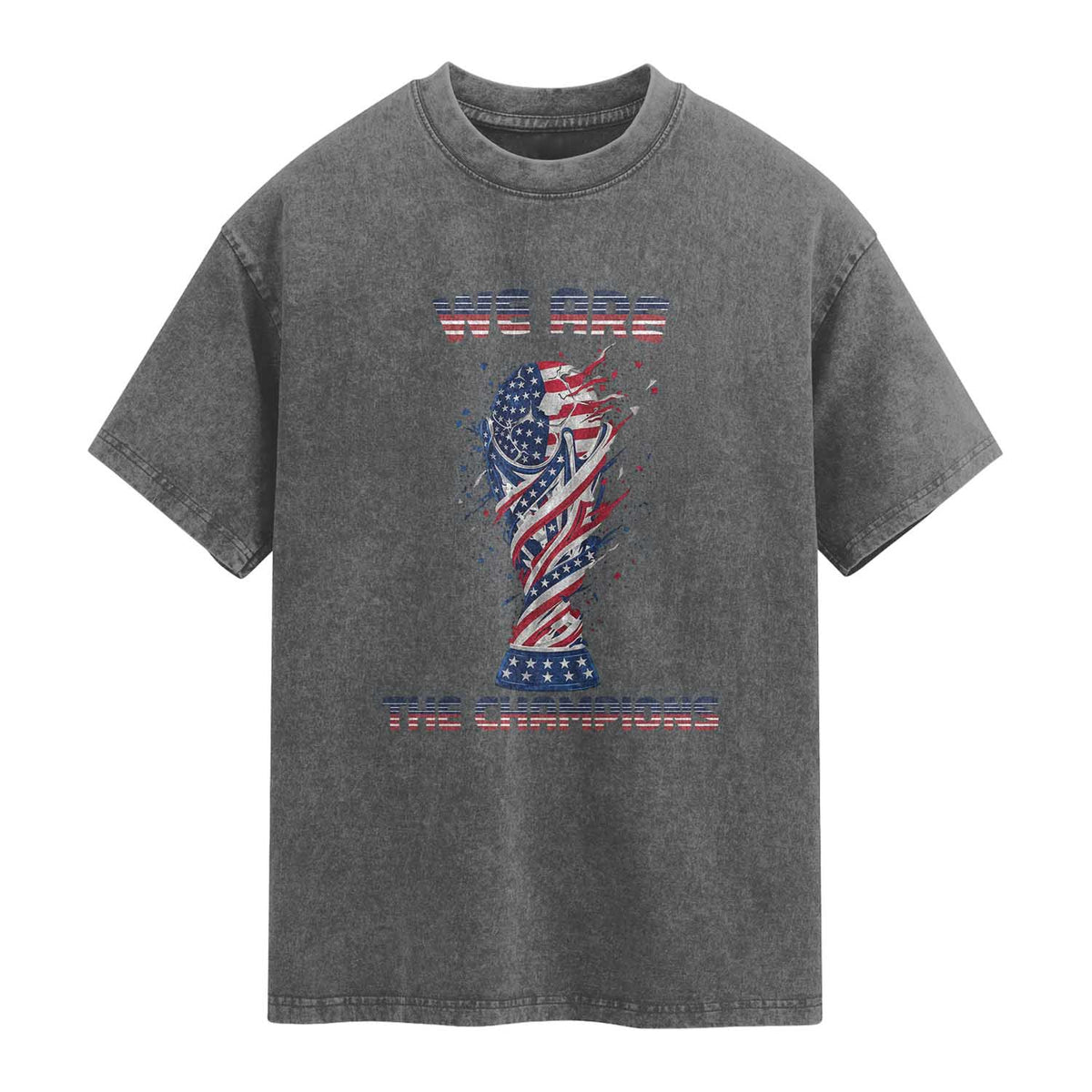We Are Champions Washed Cotton T-Shirt USA Soccer Lover Gift