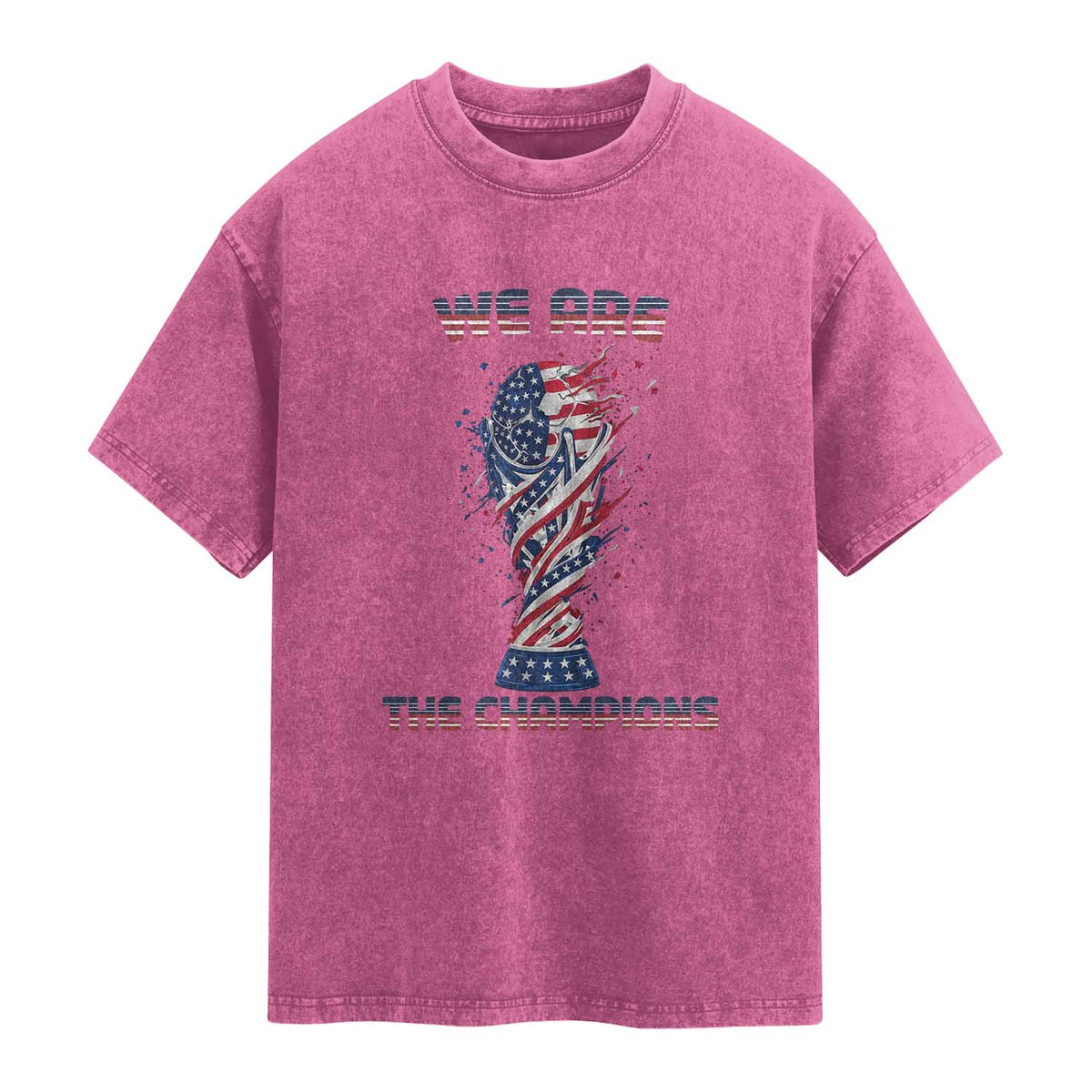 We Are Champions Washed Cotton T-Shirt USA Soccer Lover Gift