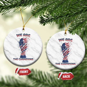 We Are Champions Ceramic Ornament USA Soccer Lover Gift TS12 1pc White Marble Print Your Wear