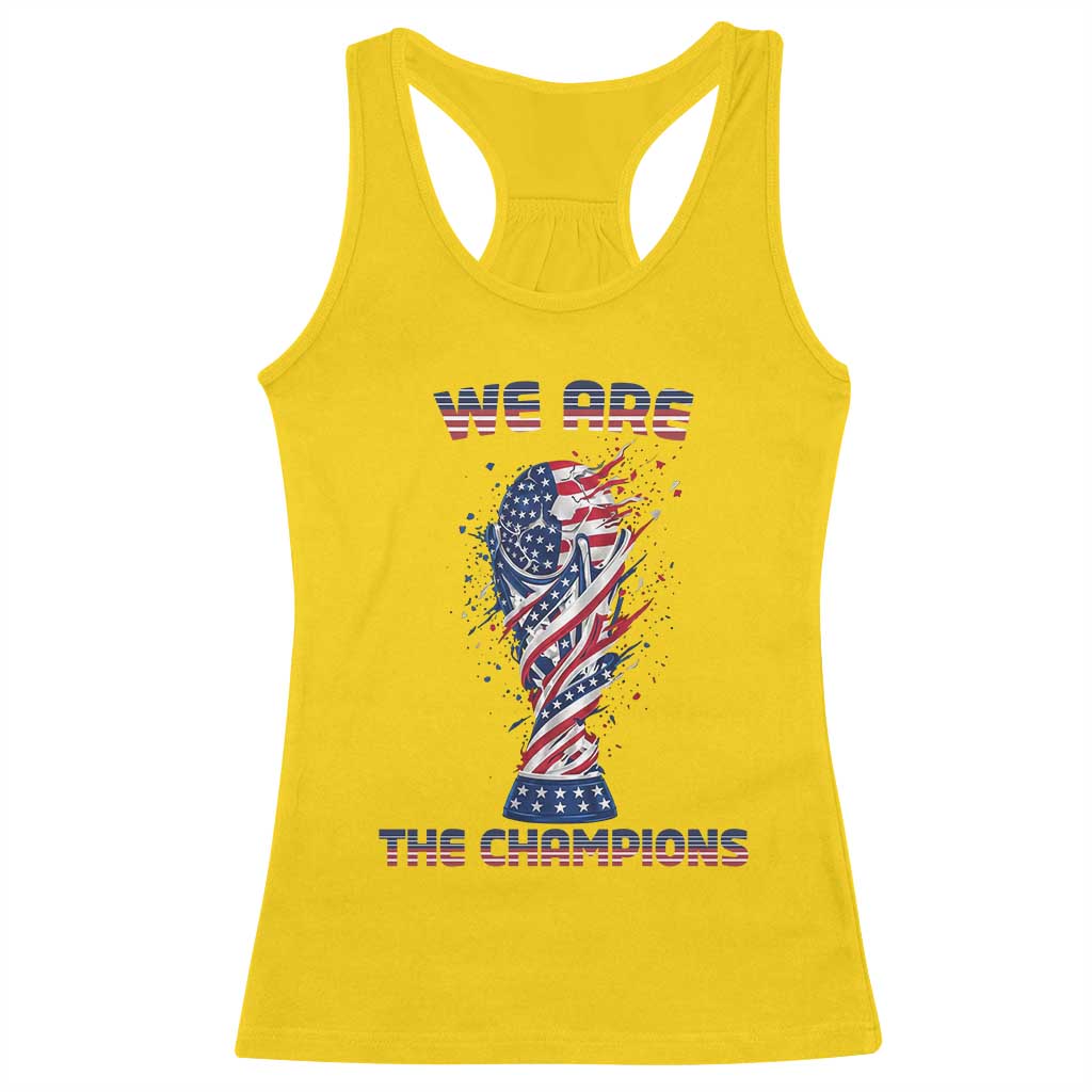 We Are Champions Racerback Tank Top USA Soccer Lover Gift TS12 Daisy Print Your Wear