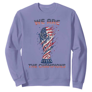 We Are Champions Sweatshirt USA Soccer Lover Gift TS12 Violet Print Your Wear
