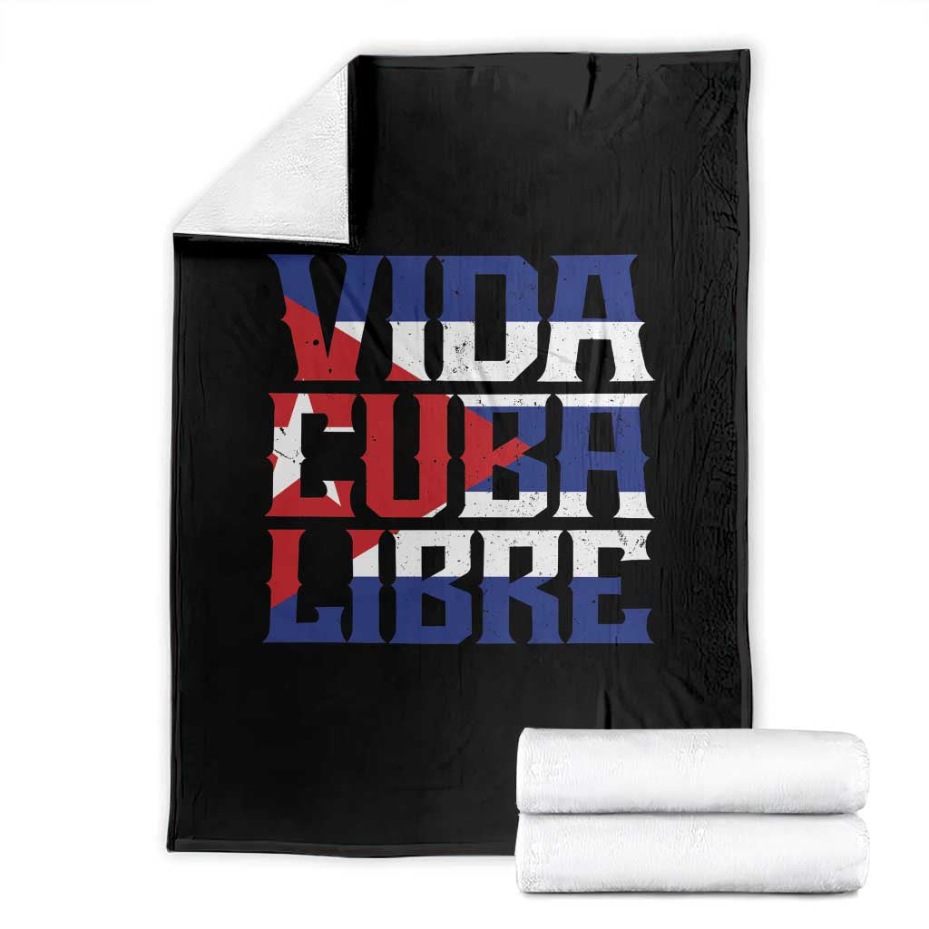 Viva Cuba Libre Throw Blanket Cuban Freedom Supporter TS12 Black Print Your Wear