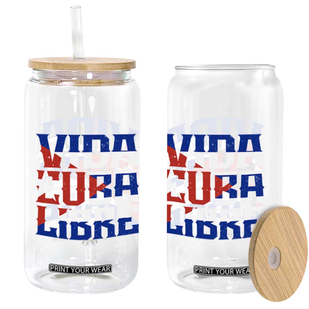 Viva Cuba Libre Glass Can Cuban Freedom Supporter TS12 Print Your Wear
