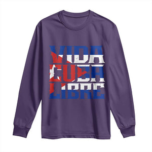 Viva Cuba Libre Long Sleeve Shirt Cuban Freedom Supporter TS12 Purple Print Your Wear