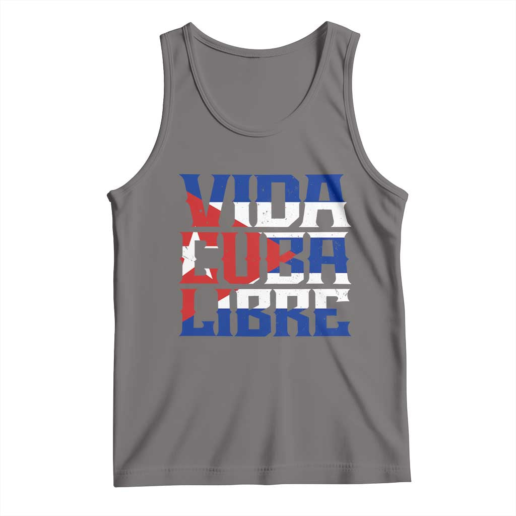 Viva Cuba Libre Tank Top Cuban Freedom Supporter TS12 Deep Heather Print Your Wear