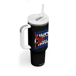 Viva Cuba Libre Tumbler With Handle Cuban Freedom Supporter TS12 Print Your Wear