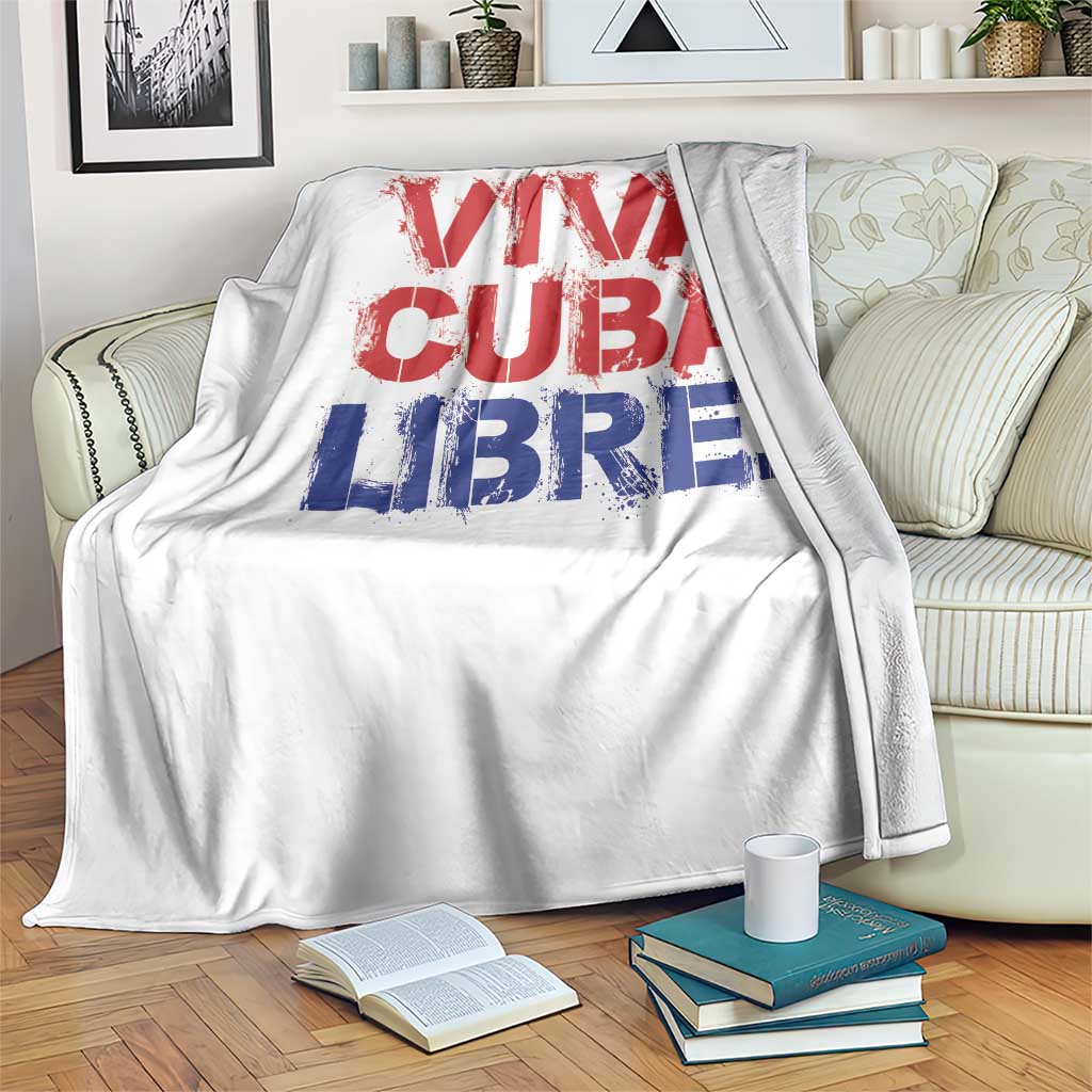 Viva Cuba Libre Throw Blanket SOS Cuba Stand With Freedom Movement TS12 Print Your Wear