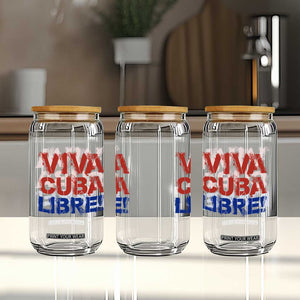 Viva Cuba Libre Glass Can SOS Cuba Stand With Freedom Movement TS12 Print Your Wear