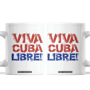 Viva Cuba Libre Coffee Mug SOS Cuba Stand With Freedom Movement TS12 White Print Your Wear