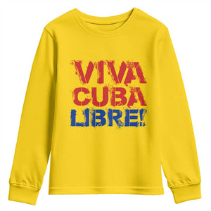 Viva Cuba Libre Youth Sweatshirt SOS Cuba Stand With Freedom Movement TS12 Daisy Print Your Wear