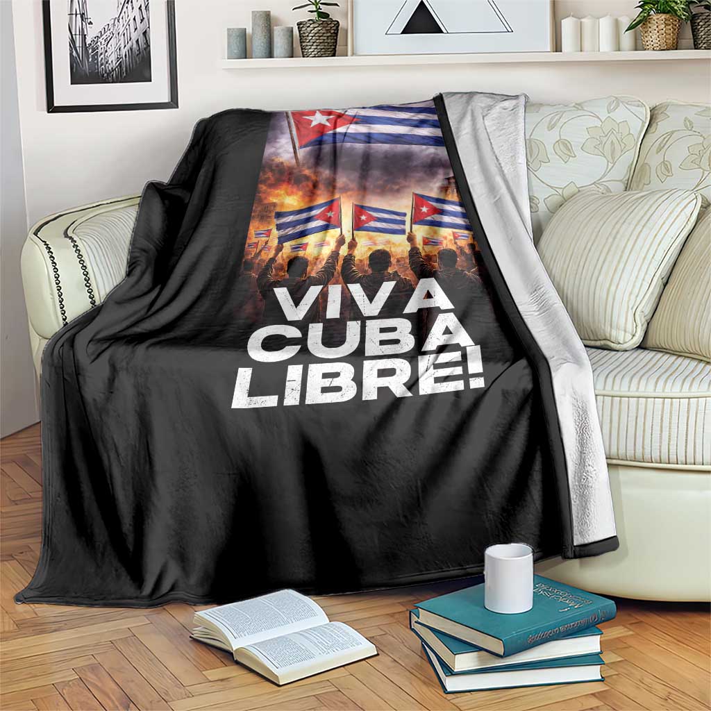 Viva Cuba Libre Throw Blanket Cuban Freedom Protest TS12 Print Your Wear