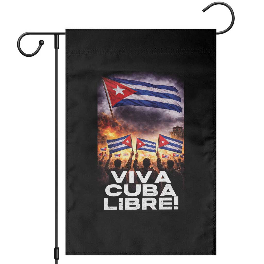 Viva Cuba Libre Garden Flag Cuban Freedom Protest TS12 Black Print Your Wear
